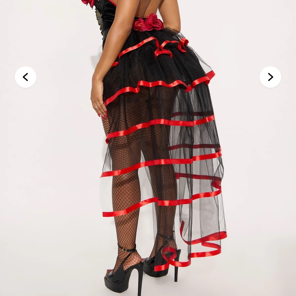 Victorian Steampunk Bustle Skirt 6 Layered Tie-on Belt Tulle Tutu Overskirt